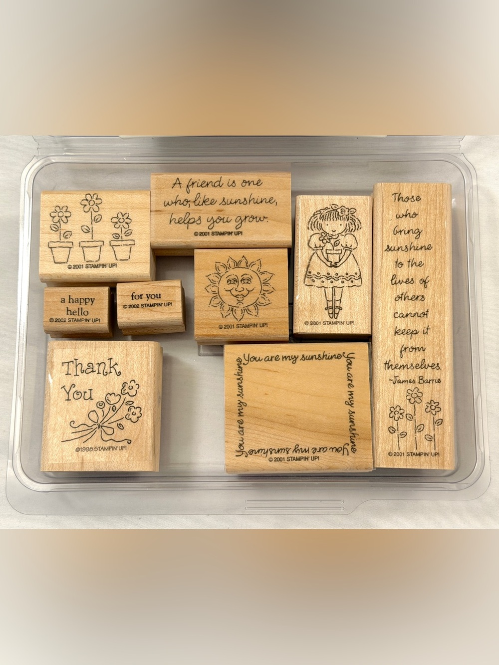 Like New Stampin’ Up Stamp Set~Sunshine/Friendship + Free Stamp Pad